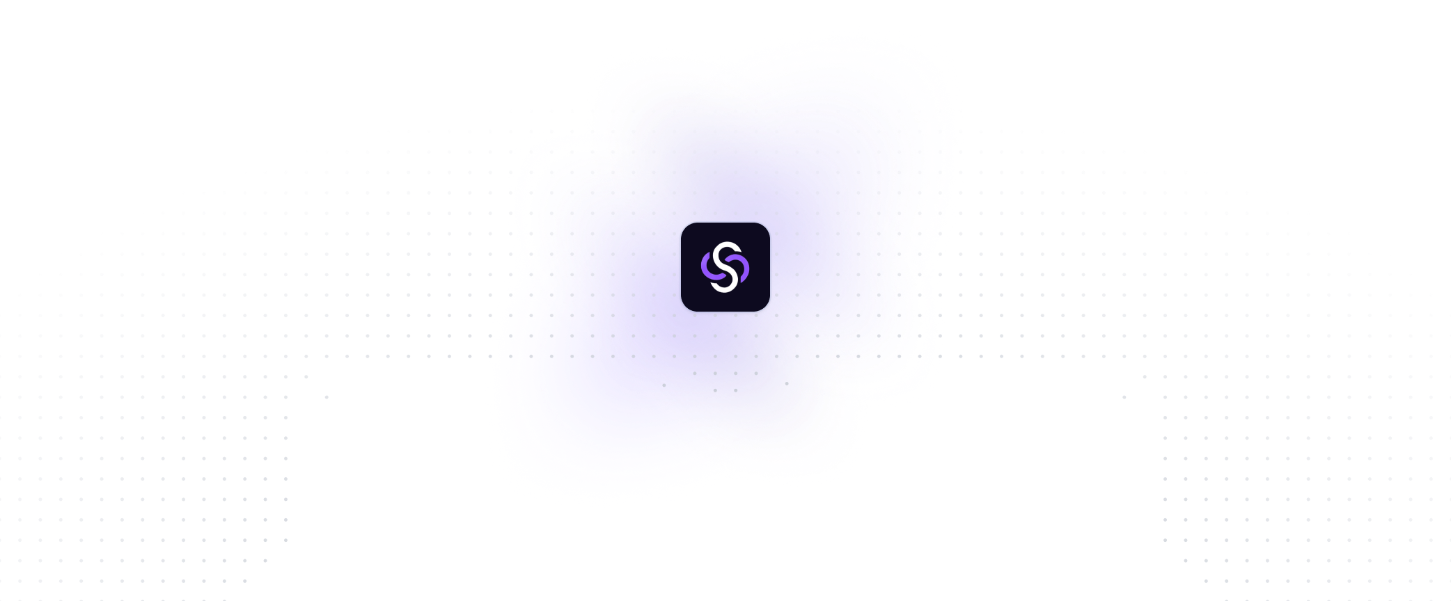 Skila glowing icon with dotted arc background